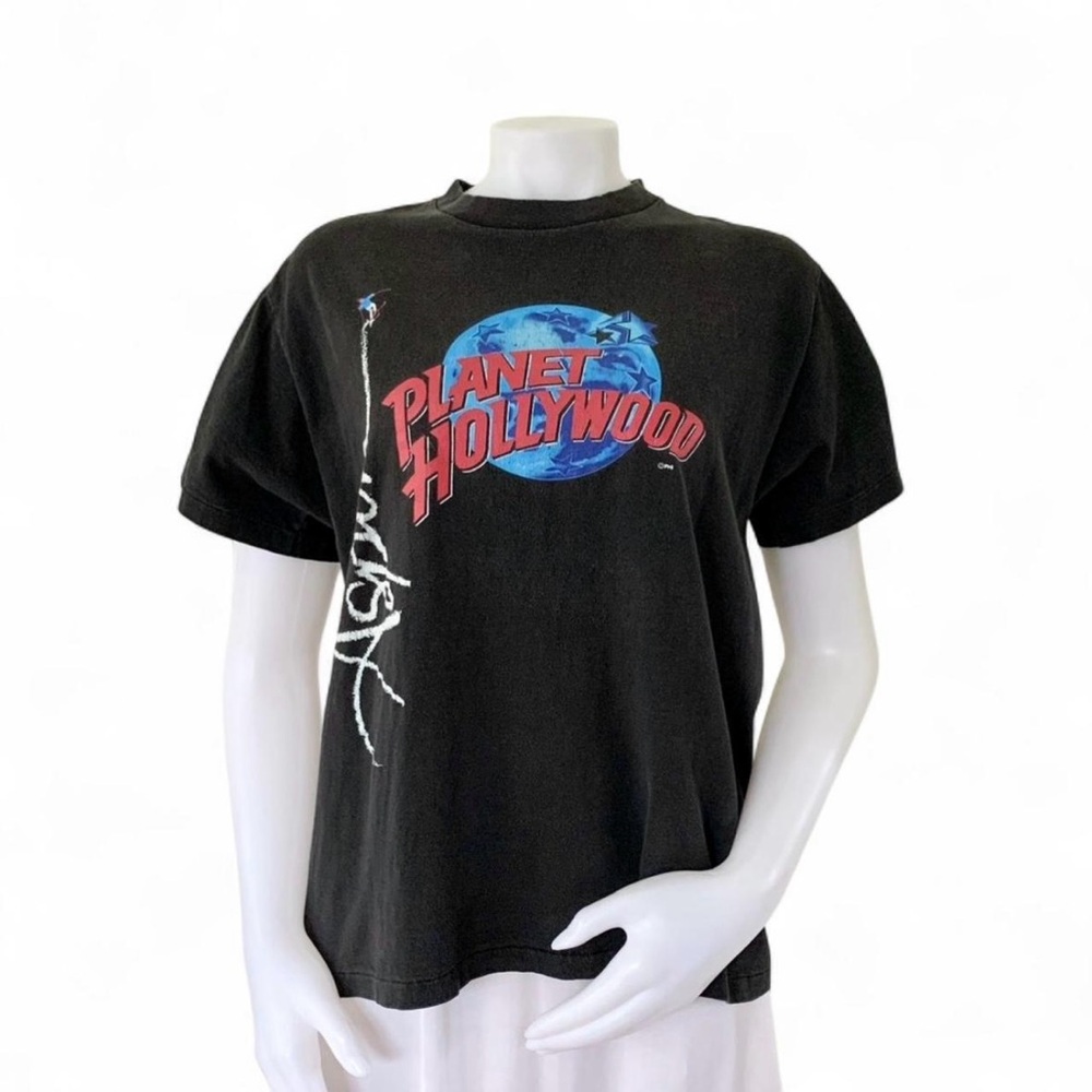 1990s Planet Hollywood Aspen black short sleeve T-shirt